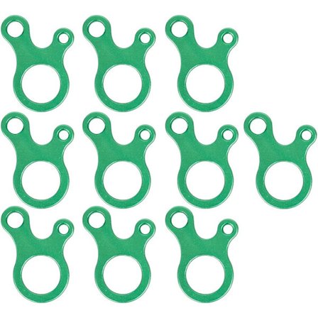 10 stk teltstrammer 1 hull strammer for bardun i aluminiumlegering