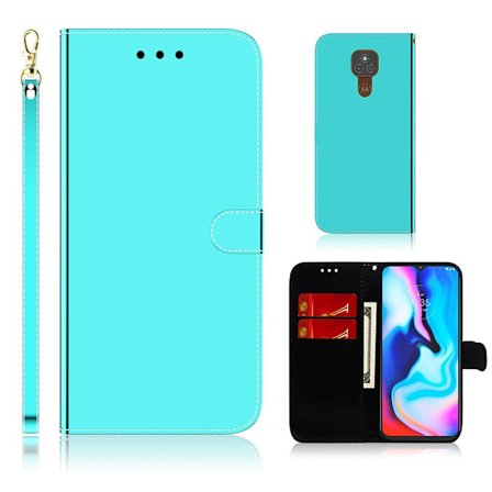 Mirror Motorola Moto E7 Plus fodral - Grön