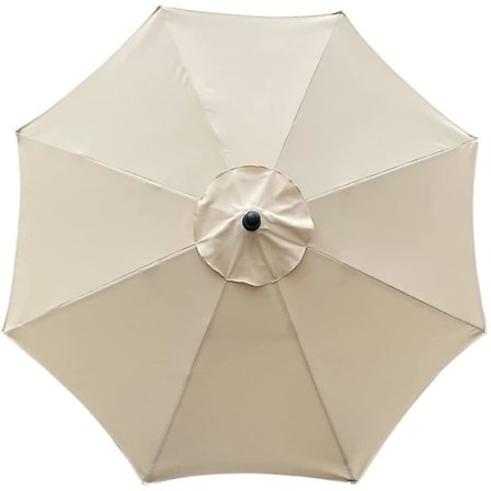 Parasol Udskiftningsbetræk, 8 ribber, 3m, Vandtæt, Anti-UV, Udskiftningsdug, Beige