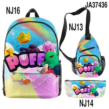 Stumble Guys Ryggsäck Pencil Bag Satchel Tredelad Set style 8