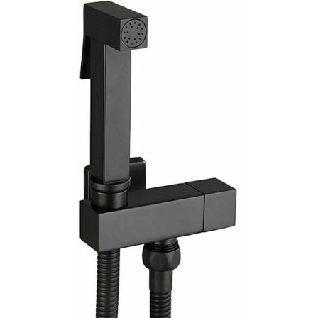 Toiletshower-sæt, sort messing håndholdt bidet-sprayer bidet-sprayer vægmonteret toiletshower komplet sæt, personlig hygiejne, G1/2