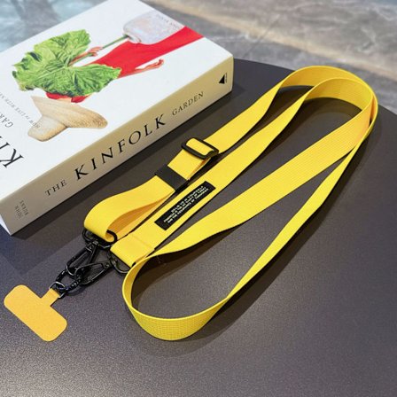 Mobiltelefon lanyard, långt rep, enkel crossbody, justerbar rygg, långt rep, utomhus vandringsrem, robust kort, anti-förlust, enfärgad