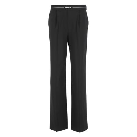 Msgm Wide Byxor svart, Dam Byxor, Dam, Storlek: S