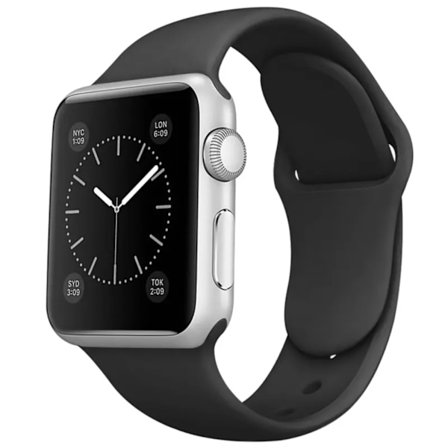 Silikonearmbånd Glat & Behagelig pasform Til Apple Watch 38mm/40mm/41mm - Sort