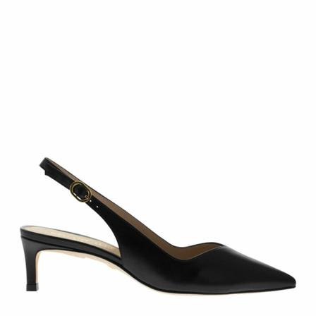 Stuart Weitzman, Edith - Leather Sandals Czarny, Kobieta, Rozmiar: 36 EU