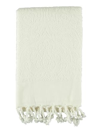 Frott'ehandduk Jaquard Home Textiles Bathroom Textiles Towels & Bath Towels Vit Noble House