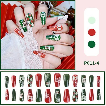 Christmas Fake Nails Christmas Nail Enhancement 03 03