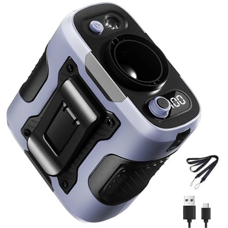 2025 Clip-On Taljeventilator, 100 Hastigheder Bærbar Bælte Personlig Skjorte Ventilator, Håndfri Køleventilator med LED-lys til Camping Rejser Sport (