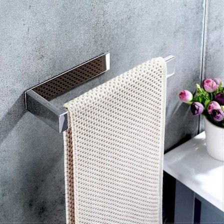 Håndklædering - Elegant cirkeldesign spejl krom rustfrit stål selvklæbende til badeværelse soveværelse skabe, nem installation uden boring