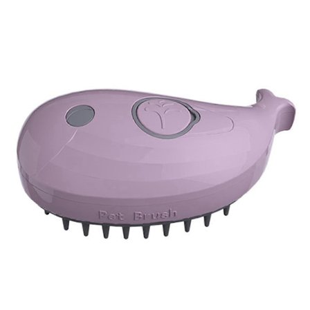 Kat Dampbørste - Selvrensende Dampende Kattebørste til Massage, Damp Kæledyrsbørste til Fjernelse af Filtret og Løst Hår Lilla