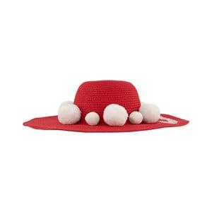 Monnalisa Red Pom-Pom Straw Hat 7-9 Years - Headwear - 7-9 years - Red