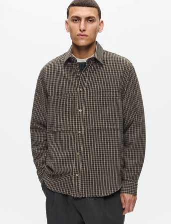 WOOD WOOD Wwnico Shirt 25280 - Brown - S