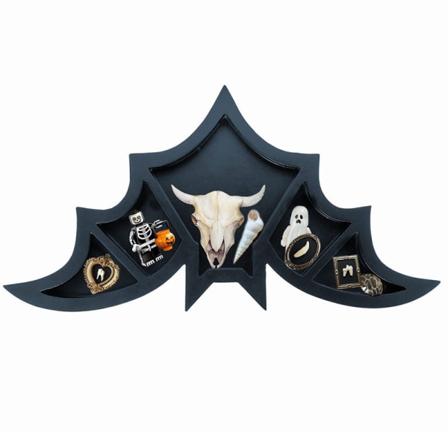 Halloween dekorativ krystall Stog-hylle Innovativ flaggermusform dekorativt brett