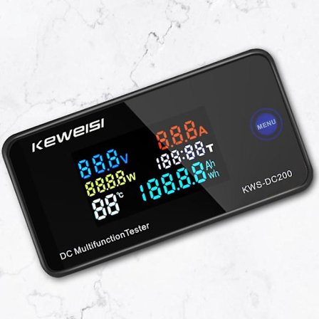 Keweisi DC 0-200V Voltmeter Amperemeter KWS Effektmätare LED Digital DC Wattmeter Elmätare