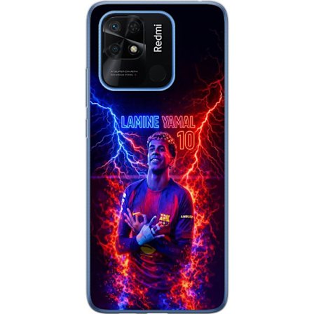 Yhteensopiva Puhelinkuori Xiaomi Redmi 10C Viktor Gyökeresin muotokuva Arsenal-paita päällä, jossa intensiivinen katse ja tumma dramaattinen tausta