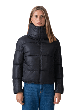 TeeShoppen Kort Pufferjacka Vinterjackor Dam Svart S