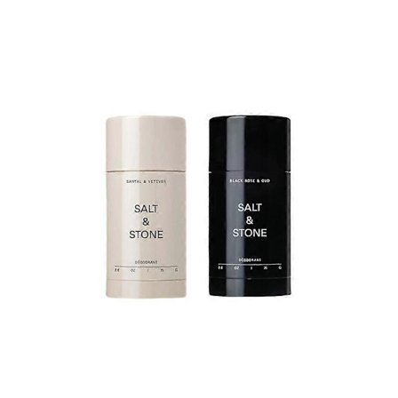 Salt # Stone Unisex Black Oud Extra_Strength Aluminiumfri Deodorant # Black&White