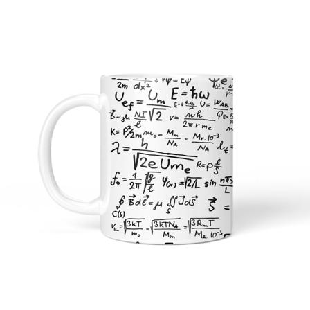 Matematisk Formel Kaffe Kops - Overvej Berømte Matematiske Ligninger, Mens Du Nyder Din Drik - Leveres I En Sjov Gaveæske