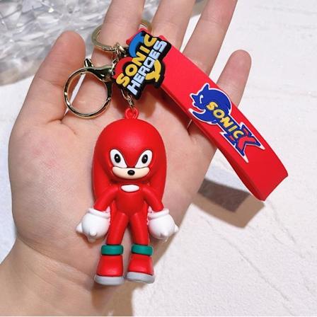 Sonic Nøglering 3D Figur til Mænd og Kvinder - Sød Pung, Rygsæk, Taske og Bilhængende Dekoration Red