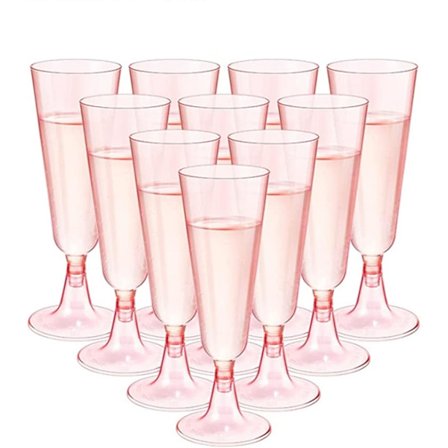 20 st Champagneglas Plast Glitter Champagneglas Återanvändbara Party Vinglas Kristall Vinglas Cocktailglas för Trädgårdsbröllop