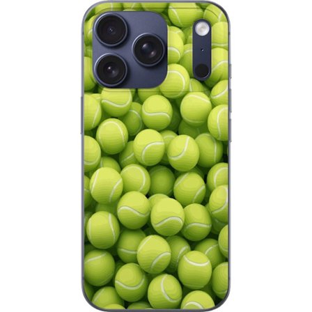 Kompatibel Mobilcover til Apple Apple iPhone 17 Pro Mønster af grønne tennisbolde i høj detalje, sporty motiv med gentagende tekstur og stærke far
