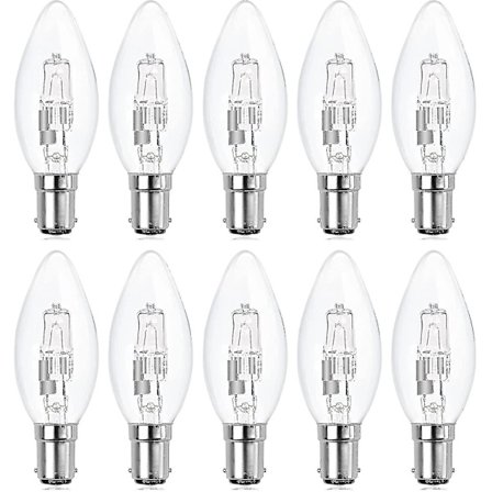 10 kpl B15d halogeenilamppua, himmennettävä 42w C35 halogeenin kynttilälamppu 42w B15d Eco halogeenilamput B15d kynttilälamput pieni pistokanta