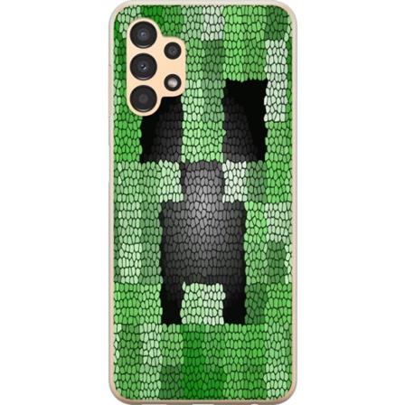 Samsung Galaxy A13 Läpinäkyvä kuori Creeper / Minecraft