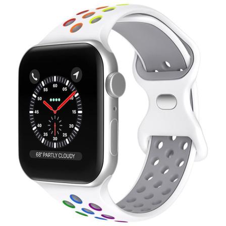 Apple Watch yhteensopiva portti Käsivarsinauha ilikon VIT/RAIN 38/40/41 White Rainbow 38MM/40MM/41mm Small