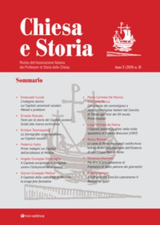 Chiesa e storia. Rivista dell'Associazione Italiana dei Professori di Storia della Chiesa. Vol. 10