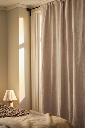 Jotex - Mørkleggingsgardin Lin 1-lengde Linbeige - MELANIE - Kjøp Mørkleggingsgardiner hos Jotex