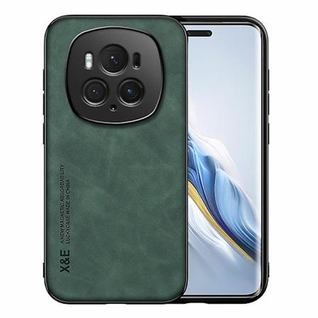 X&E For Honor Magic6 Pro 5G Telefon Etui Læder+TPU+PC Anti-drop Cover Support Magnetisk Bilholder