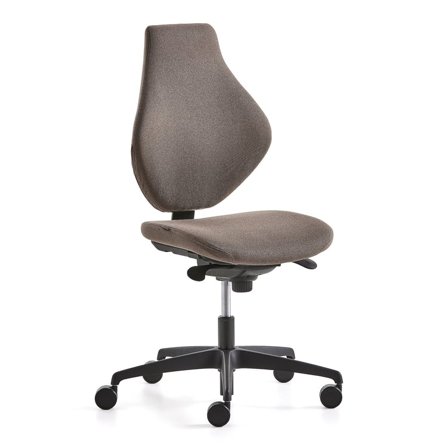 Office chair HURRAY, low back, brown