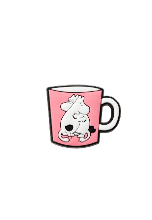 Arabia Mumin 3D-berlock Kärlek mugg Dekoration Rosa 1,5 CM