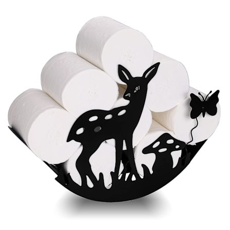 Rolig Toalettpappershållare i Form av Rådjur, Metall, Badrum, Kök, 7 Rullar