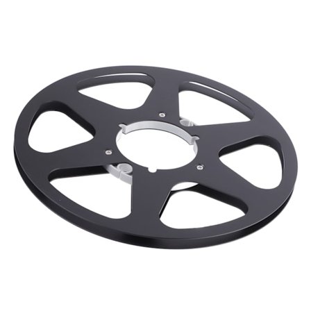 1/4 10,5 tommers tom spole for REVOX Studer, svart åpningsmaskindel, universal med 6 hull, aluminiumslegering