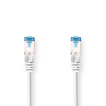 CAT6a verkkokaapeli | S/FTP | RJ45 uros | RJ45 uros | 20.0 m | Snagless | Pyöreä | LSZH | Harmaa | Label