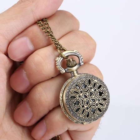 Mode Vintage Kvinnor Watch Legering Retro Ihåliga Blommor Hänge Klocka Tröja Halsband Kedja Klockor Dam Present