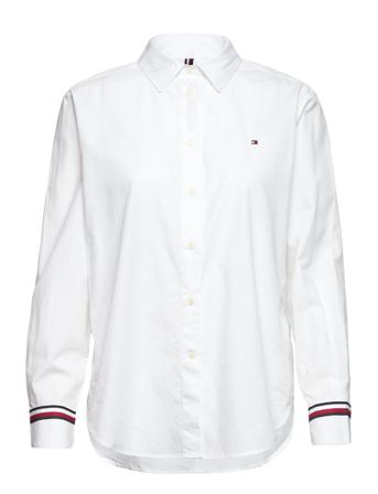Pop Monica N L Relaxed Shirt Ls Pitkähihainen Paita Valkoinen Tommy Hilfiger