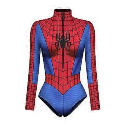 Ny Superhelt Cosplay Sexy Spiderman Kostyme Bodysuit Halloween Karneval Party Forkledning For Kvinner (L B)