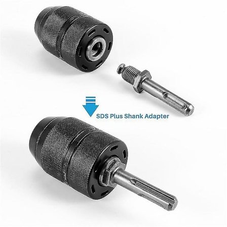 2-13mm Nyckellös Borrchuck med Sds Plus Adapter, 1/2-20unf Slagborrchuck Byte Adapter Con