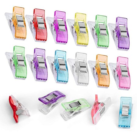 Ompeluklipsit 100 kpl Värillisiä Quilt-klipsejä Merkkiviivoilla