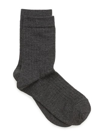 mp Denmark Wool Rib Socks - Grey - 33/36