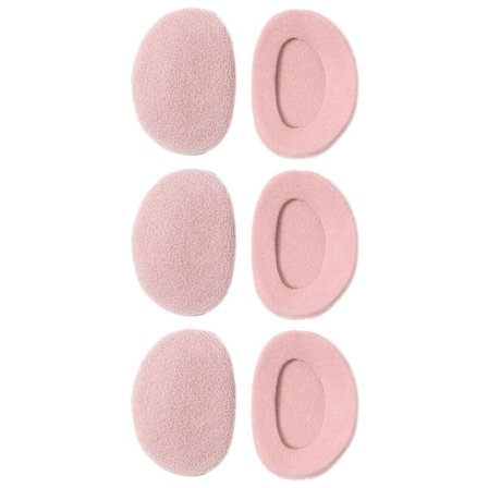 3 par båndløse ørevarmere Myke vinterørevarmere for kald rosa