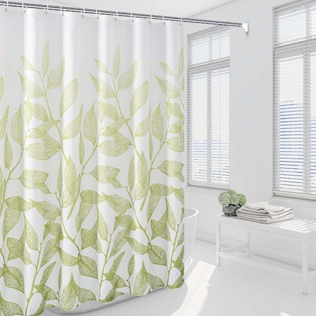 Dusjforheng Vanntett Muggsikkert med kroker, 180x180cm