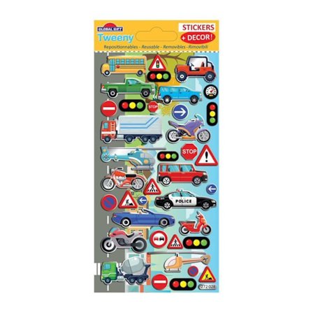 Scen att dekorera för barn - På vägen! - Puffies klistermärken
