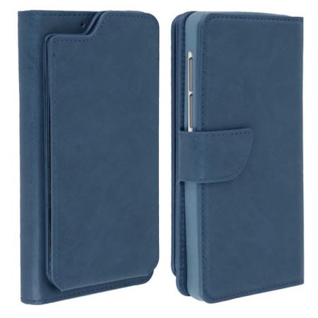 Plånboksfodral för smartphone - AVIZAR - Universal - 5,3 till 5,5'' - Midnattsblå - Soft Shell