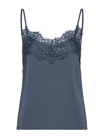 Slclara Singlet Top Ærmeløs Top Blå Soaked In Luxury