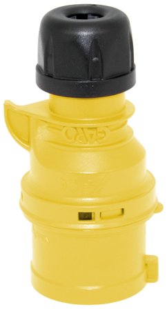 Garo P 416-4 S Stickpropp IP44, 5-polig, 16A Gul, 4 h, Anslutningsdon & kablar