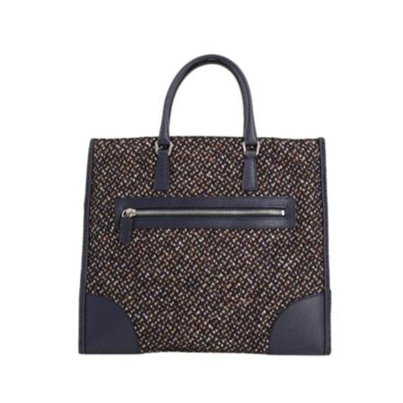 Prada Vintage, Pre -owned Canvas Tote Blauw, Dames, Maat:ONE Size,leer
