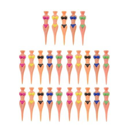 25 st Slitstarka 80MM Golf Peggar Nyhet Bikini Design Plast Golf Tillbehör